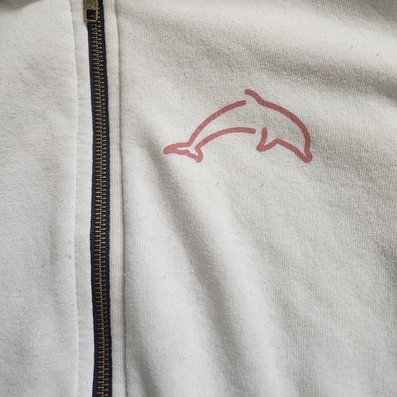 Aviator Nation Pink Dolphin 5 Stripe Stitch Zip Hoodie Size M Unisex - Picture 11 of 12